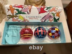 Limited Edition Tiffany & Co Andy Warhol Ornaments in Glass, Set of Three