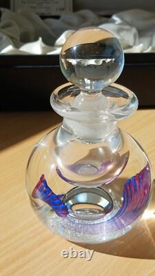 Limited edition Mercury Caithness paperweight and bottle set No. 130 of 150