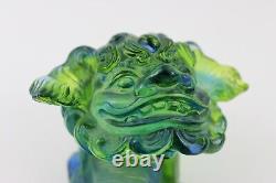 Liuli Chinese Pate-de-verre Glass FOO DOG Paperweight, Signed, Limited Edition