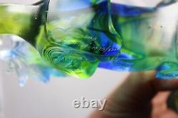 Liuli Chinese Pate-de-verre Glass FOO DOG Paperweight, Signed, Limited Edition