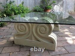 Ltd free delivery STYLISH QUALITY GLASS TOPPED & STONE HADDENSTONE LOW TABLE