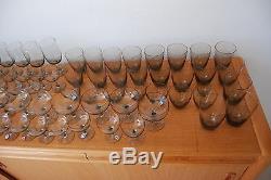 MID Century Vintage Set Copenhagen Smoke Glass Ware Holmegaard MCM Danish Modern