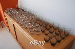 MID Century Vintage Set Copenhagen Smoke Glass Ware Holmegaard MCM Danish Modern