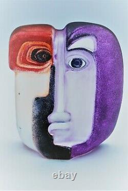 Maleras Mats Jonasson Art Object Masq Ideo In Redand Purple. Signed