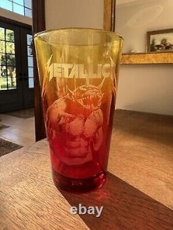 Metallica Jump in the Fire Etched Glass- Novelli Creations LIMITED EDITION