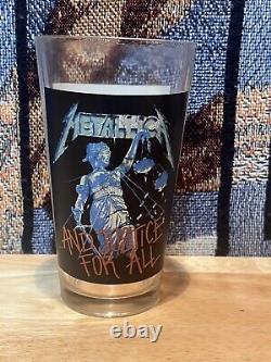 Metallica Limited Edition And Justice For All Etched Pint Glass