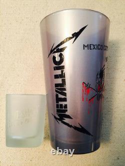 Metallica Limited Edition Binge & Purge Etched Pint Shot Glass Set Metclub 2013