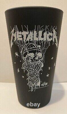 Metallica Limited Edition One Etched Pint Glass Pushead Artwork 2018 Metclub