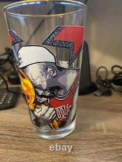 Michael Jordan That MJ Glass by Vera Twins Beer Canvas Chicago Bulls Glassware