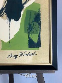 Mick Jagger by Andy Warhol reproduction print framed under glass