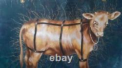 Modern art animal painting on canvas figurative decorative home decor by artist
