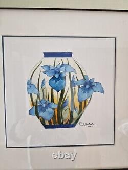 Moorcroft Paul Hilditch Framed Original Watercolour Painting limited edition