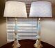 Murano Archimede Seguso White Opalescent Table Lamps For Marbro Wow
