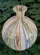 Murano Salviati Artisti Barovier Venetian Silver Leaf Ribbon Art Glass Vase Rare