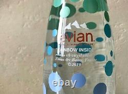 NEW 2019 Evian X Virgil Abloh Rainbow Inside Limited Edition Glass Water Bottle