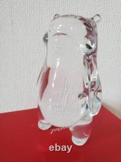 NEW Baccarat Kumamon Glass Object with Box Limited Edition Crystal Glass Rare