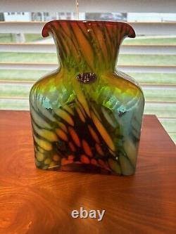 NEW Blenko Glass Water Bottle 384 SPECIAL LIMITED EDITION Dart Frog Coral