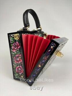 NEW DOLCE & GABBANA Limited Edition Runway Stain Glass Floral Box Bag Purse
