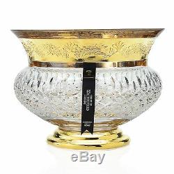 NEW RARE HOUSE of WATERFORD CRYSTAL LISMORE CASTLE GILDED BOWL #4/50 MSRP $3500