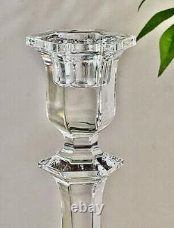 NIB Baccarat Versailles 9 Crystal Candlestick Signed Authentic Candle Holder
