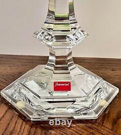 NIB Baccarat Versailles 9 Crystal Candlestick Signed Authentic Candle Holder