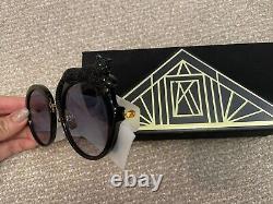 NWB ANNA-KARIN KARLSSON SUNGLASSES So Black Leopard $1290 Limited Edition