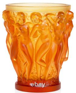 New Authentic Large Lalique Bacchantes Amber Anniversaire Edition Numbered