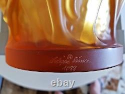 New Authentic Large Lalique Bacchantes Amber Anniversaire Edition Numbered
