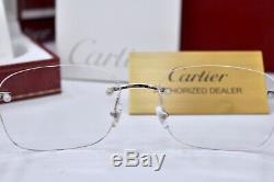 New Cartier Rimless Oscar Limited EDITION 0,16 ct x 2 Sunglasses Occhiali Frame