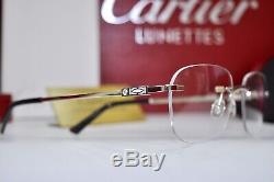 New Cartier Rimless Oscar Limited EDITION 0,16 ct x 2 Sunglasses Occhiali Frame