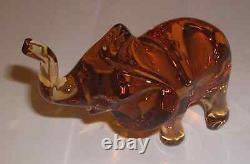 New Genuine Baccarat Amber Crystal Elephant Rare Limited Edition collectable