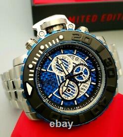 New Invicta JT 58mm Men Sea Hunter Gen II Steel Blue Glass Fiber Swiss Mvt Watch