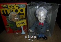 New Limited Edition Bob Moog 50th Anniversary Figurine With Minimoog And Glasses