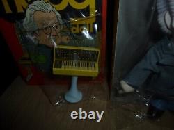 New Limited Edition Bob Moog 50th Anniversary Figurine With Minimoog And Glasses