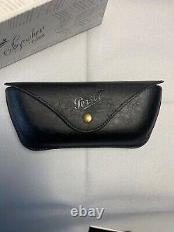 New Persol Eyeglasses Sunglasses Leather Black Calligrapher Limited Edition Case