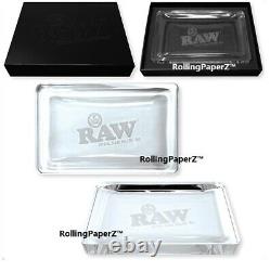 New! RAW Rolling Papers CRYSTAL GLASS ROLLING TRAY 6+ LBS LIMITED EDITION 9X12