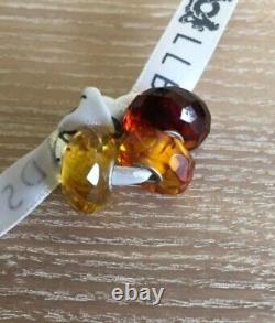 New Trollbeads Stunning Faceted Amber Limited Edition Bead Facet X 3 set TRIO
