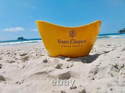 New. Veuve Clicquot Champagne Led Ice Bucket + 6 Veuve Flutes Free Shipping
