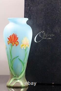OKRA GLASS CAMEO VASE SARAH COWAN LIMITED EDITION'Floral' AC5