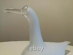Oiva Toikka Swan matt white Villijoutsen 1994-2001 design glass bird Iittala