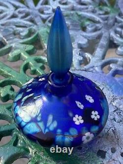 Okra Signed Limited Edition Glass Perfume Bottle Nightshade Pattern Signed Dbo