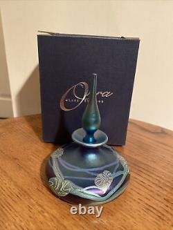 Okra Studio 2 Ltd Edition Glass Blue Ayrum Conical Perfume Bottles R. Golding