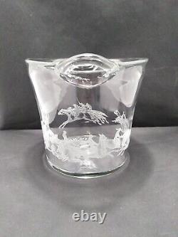 Orrefors Etched Glass Ice Bucket Derby Day 200 Horse Race'79 Epsom Downs 29/200