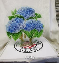 PEGGY KARR Fused Glass HYDRANGEA 11 Limited PLATE 2000 # 1657 with BOX