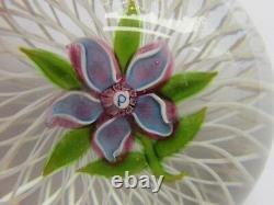 PERTHSHIRE LAMPWORK CLEMATIS ON A BASKET PAPERWEIGHT 1973 LTD ED (Ref3428)