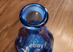 PERTHSHIRE PAPERWEIGHT Millefiori Blue Overlay Scent Perfume BOTTLE