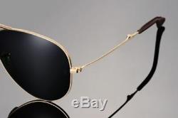 POLARIZED RAY-BAN Folding Aviator 22KT GOLD P3 Plus Sunglasses RB 3479KQ 001/N5