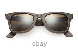 POLARIZED Ray-Ban WAYFARER Genuine LEATHER Neophan Sunglasses RB 2140 QM 1153/N6