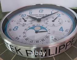 Patek Philippe Wall Clock Limited Edition White Blue Interior With box New