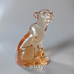 Paul Hoff for Kosta Wedding WWF Limited Edition Cheetah Art Glass Action Figure